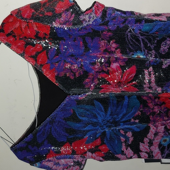 SIZE 18W Adrianna Papell multi colored sequin Dress very flattering - Picture 7 of 13